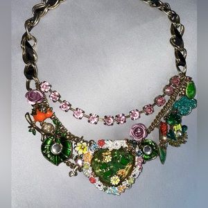 Betsey Johnson Statement Choker Necklace Koi Pond Park